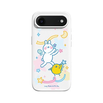 iPhone Air SolidX 白 - 懶散兔與啾先生 Lazy Rabbit and Mr.Chu - 魔法