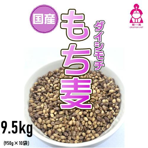 令和5年産 新麦 もち麦 ダイシモチ (950g×10袋) 岡山県産 お買い得パック 送料無料