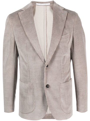Eleventy - peak-lapels single-breasted blazer - men - Cotton/Elastane/Cashmere/Viscose/Cupro - 50 - Neutrals