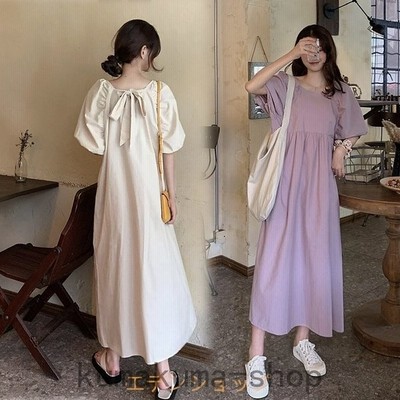 レディースワンピースロングワンピース40代夏キレイめひざ下半袖ワンピース体型カバーaライン30代 通販 Lineポイント最大get Lineショッピング