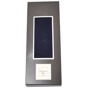 Christian Dior 日本製深夜藍色Dior字母刺繡薄毛男紳士襪(24-26CM)