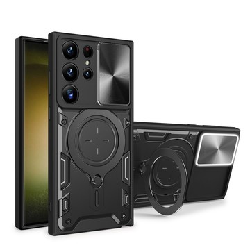 A56/A36/A26/A16 殼 SAMSUNG Galaxy A56家尚推窗護鏡360度指環支架手機殼保護殼