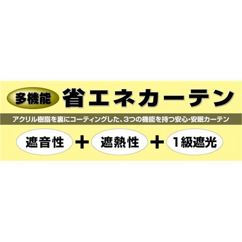 1級遮光 遮熱 遮音 ドレープカーテン/遮光カーテン 〔幅100cm×丈95cm 2