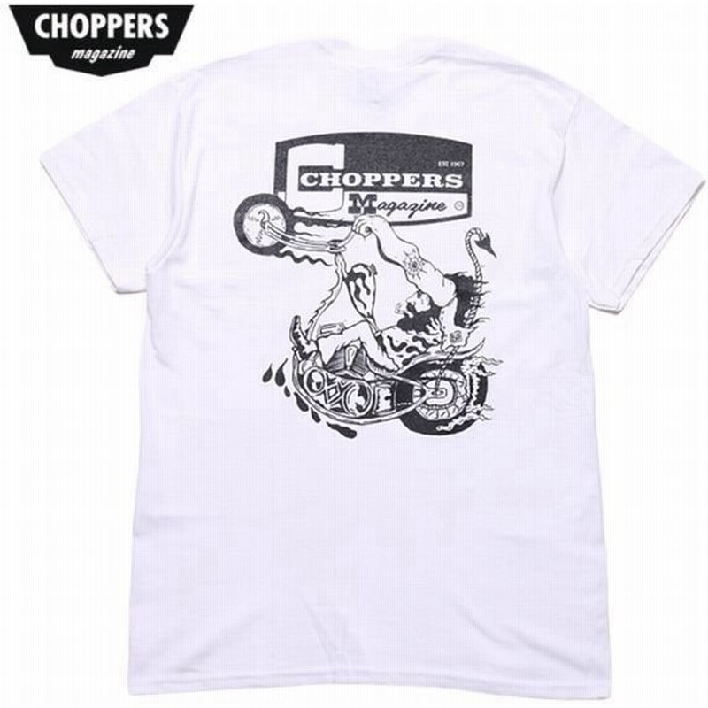 Choppers Magazine チョッパーズマガジン Chopper Wheelie Pocket Ss Tee Tシャツ White 通販 Lineポイント最大0 5 Get Lineショッピング