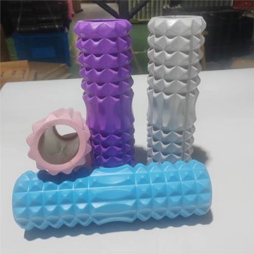 月牙款33cm泡沫軸滾軸狼牙棒瑜伽用品泡沫軸滾輪軸按摩軸瑜伽柱