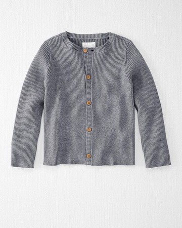 Toddler Organic Cotton Ribbed Cardigan
