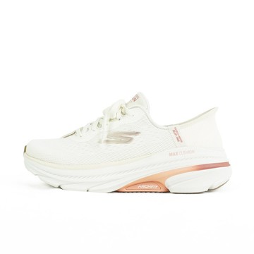 Skechers Max Cushioning Arch Fit 女 慢跑鞋 寬楦 米粉 [128947WNTPK]