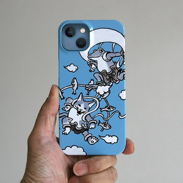 Fujin Raijin 智能手機殼藍黑