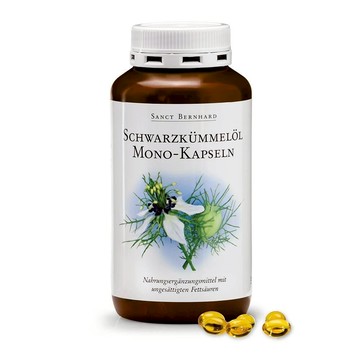 聖伯納德 - Sanct Bernhard 德國百年草本-黑孜然黑種草油膠囊500mg(400粒/罐)