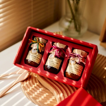 [收禮人自選] 帶給你滿滿幸福【B de L】小銅鍋法式手工頂級果醬 - 120克 (3入禮盒) 新年禮盒 春節禮盒 新春禮盒 年節送禮 伴手禮 用禮盒表心意 送禮推薦 馬上幸福