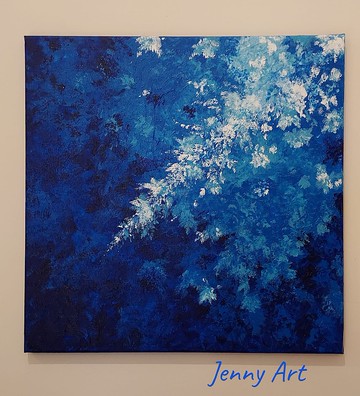 湛藍 無框畫 抽象畫 畫作 掛畫 居家擺設 居家生活