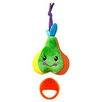 CHICCO 繽紛彩梨音樂拉鈴  柔軟布面材質  0個月以上適用  CED093040  1個