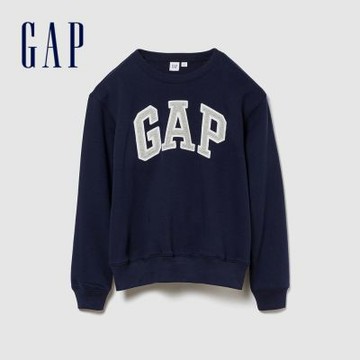 【GAP】寬鬆Gap Logo 運動衫-海軍藍(886092)