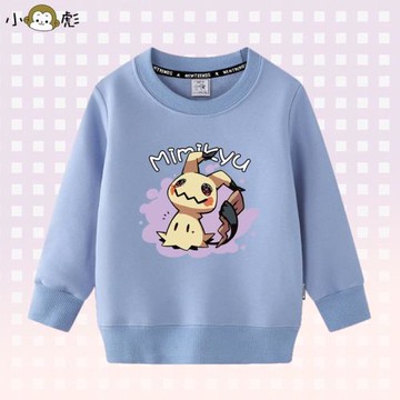 謎擬丘Q精靈寶可夢神奇寶貝卡通圓領衛衣男女兒童裝學生長袖衣服