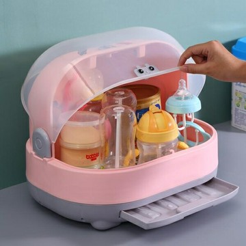 杯架嬰兒奶瓶收納箱瀝水帶蓋防塵整理儲存置物盒子