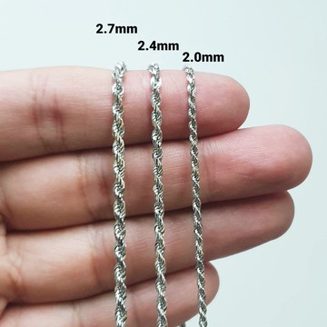 14K金項鏈 粗項鍊 繩鏈 白K金 / 黃K金