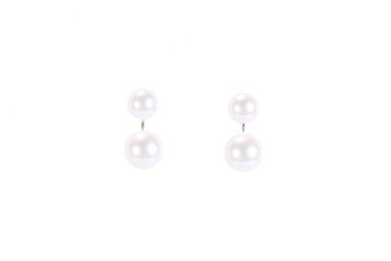 【聖誕禮物】預購款淺灰藍色淡水珍珠S925純銀耳環