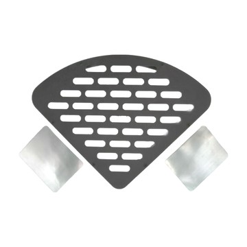 太空鋁浴室收納架 三角 升級加高圍欄 28 x 22 x 5.5  28 x 22 x 5.5   黑色  1個