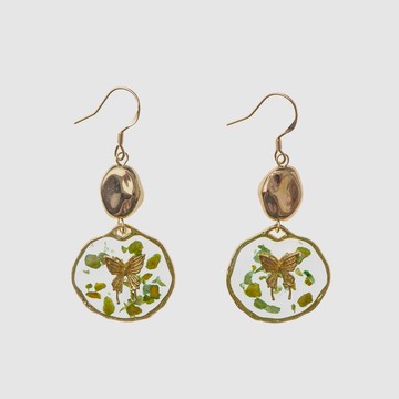 耳環 | Butterfly Shadows 蝶影浮生 - 青草綠