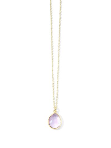 IPPOLITA - 18kt yellow gold Rock Candy Mini Teardrop amethyst necklace - women - 18kt Gold/Amethyst - One Size