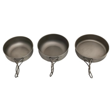 MOUNTAINHIKER 山之客 三鈦碗 SZK425 三件套裝  鈦本色  1組