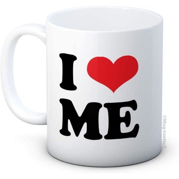 I LOVE ME美式陶瓷咖啡馬克杯子大容量茶水杯生日禮物新款愛心Mug