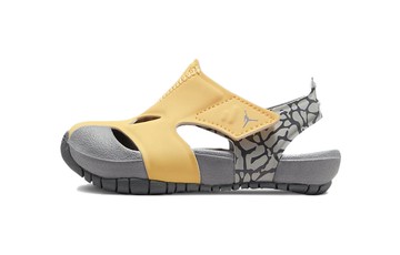 TD AIR JORDAN FLARE SHOES TOPAZ GOLD TECH GREY