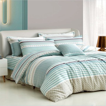 【多利寶寢具】Indian_100%純天絲雙人四件式兩用被床包組-簡約主義