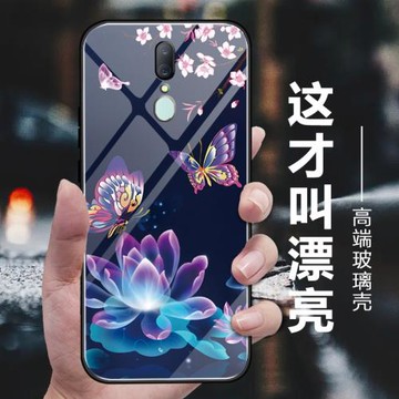 適用oppoa9x手機殼新款a9保護套鋼化玻璃a83硅膠全包防摔女款超薄創意個性高級潮牌簡約新品外殼好運蓮花