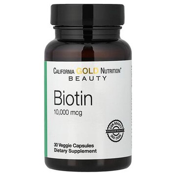 California Gold Nutrition, 生物維生素，10,000 微克，30 粒素食膠囊