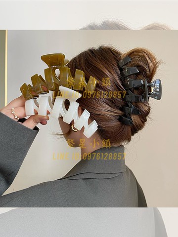 亞克力抓夾大號簡約鯊魚夾發夾女后腦勺夾子頭飾【繁星小鎮】