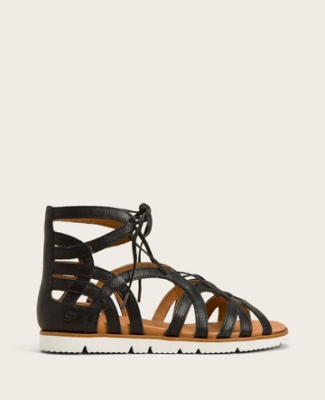 Gentle Souls | Lavern Lite Lace Up Gladiatior in Black, Size: 8.5 by Kenneth Cole
