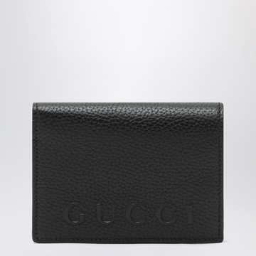 Black zip wallet with logo