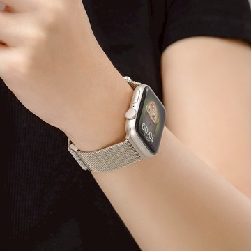【SwitchEasy 魚骨牌】Mesh不鏽鋼米蘭磁吸錶帶-Apple Watch