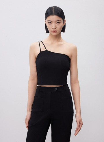 單肩帶彈性內搭Bra Top