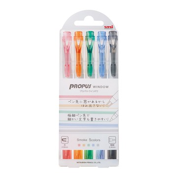 【史代新文具】Uni三菱 PUS-103T.5C3 五色雙頭視窗螢光筆