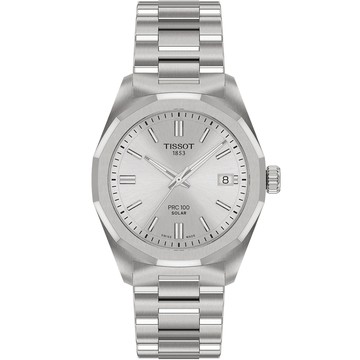 TISSOT 官方授權 T151.822.11.031.00 PRC 100 Solar 太陽能女錶 開學季好禮-34mm T1518221103100