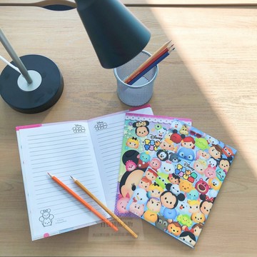 日本直送 A80 迪士尼Tsum Tsum A5 橫線筆記本 附書套 備忘錄 筆記本