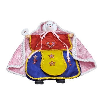 A-ONE 匯旺 白貴賓狗 動物披風布袋戲偶  1個