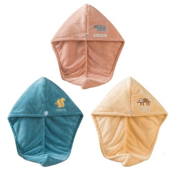 浴帽 珊瑚絨乾髮帽【加厚款2入組】速乾浴帽 乾髮帽 雙層 加厚吸水浴帽 擦髮帽 包頭巾