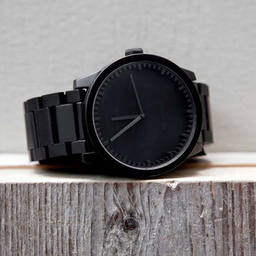 【預購】Tube ｜北歐工業齒輪設計腕錶 38mm 霧黑、黑鋼帶 霧黑、黑鋼帶