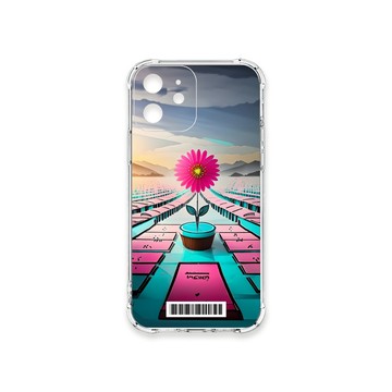 iPhone 12 mini 殼 TRON IPhone 12 MINI 桃藍色花朵系列  載具 四角防摔殼 手機殼