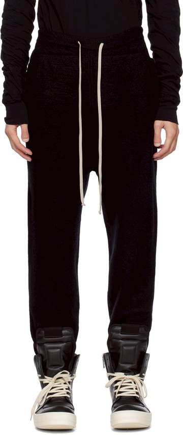Rick Owens 黑色抽绳运动裤