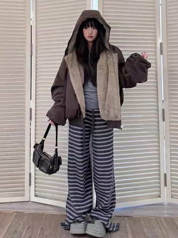 兩面穿內貂毛皮草高級感外套-3色 393285