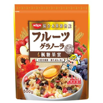 [家速配]日清 楓糖果實綜合水果穀物脆 500g
