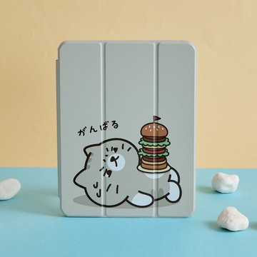 柴語錄努力減肥強悍磁吸iPad三折保護殼