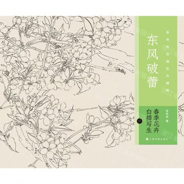 【預購】東風破蕾(春季花卉白描寫生1)/張偉民白描花卉精粹丨天龍圖書簡體字專賣店丨9787547938355 (tl2610)