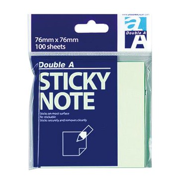Double A便利貼/DASN15002/3x3/76x76mm/綠色/100張/本