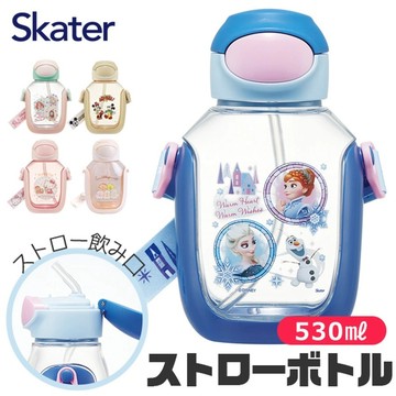【無國界雜貨舖】日本 迪士尼 SKATER 角落生物 冰雪奇緣 樂佩 貝兒 公主 恐龍 凱蒂貓 兒童 吸管水壺 水壺
