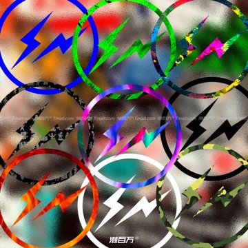 藤原浩閃電潮牌車貼創意鏤空行李箱摩托電動車汽車油箱蓋反光貼紙